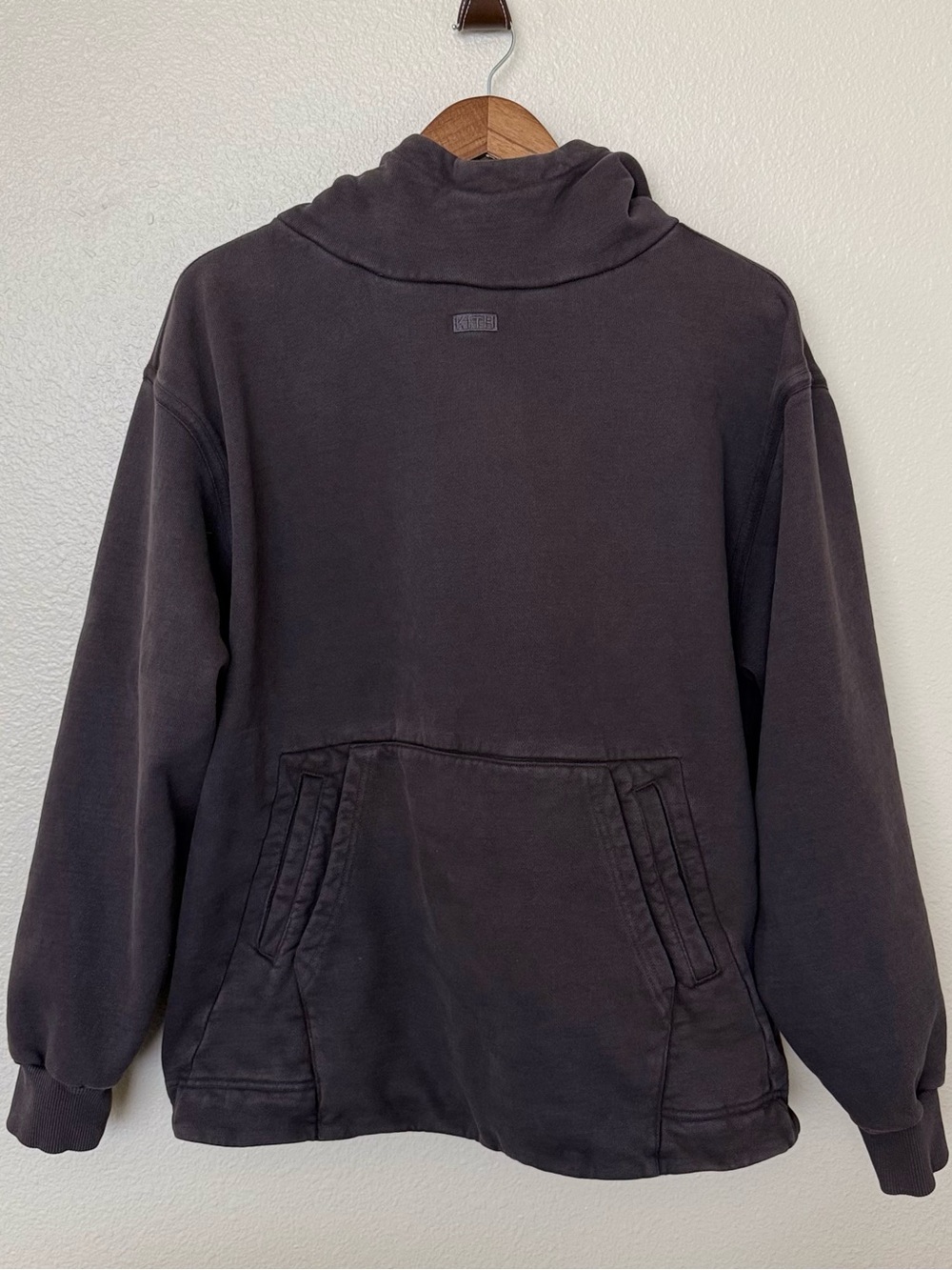 Kith Double Pocket Hoodie Cinder Grey Brown Ronnie Fieg Size: M